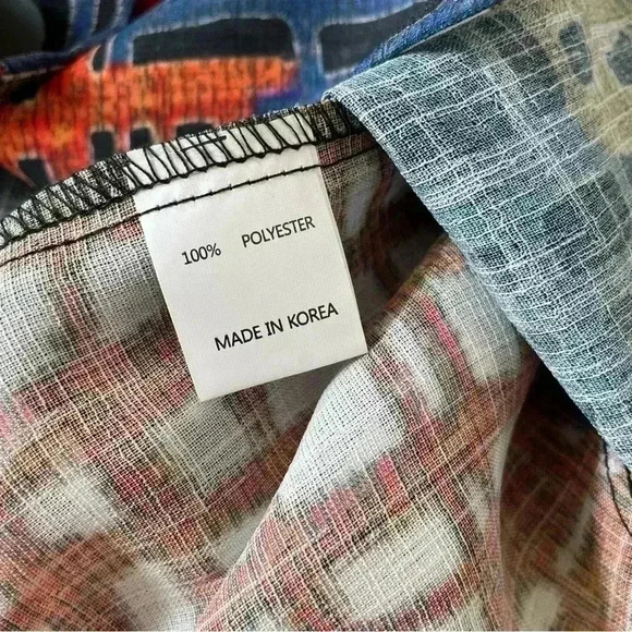 Damee COLOR BLOCK GRIDS Blouse Size M NWT - Picture 8 of 10